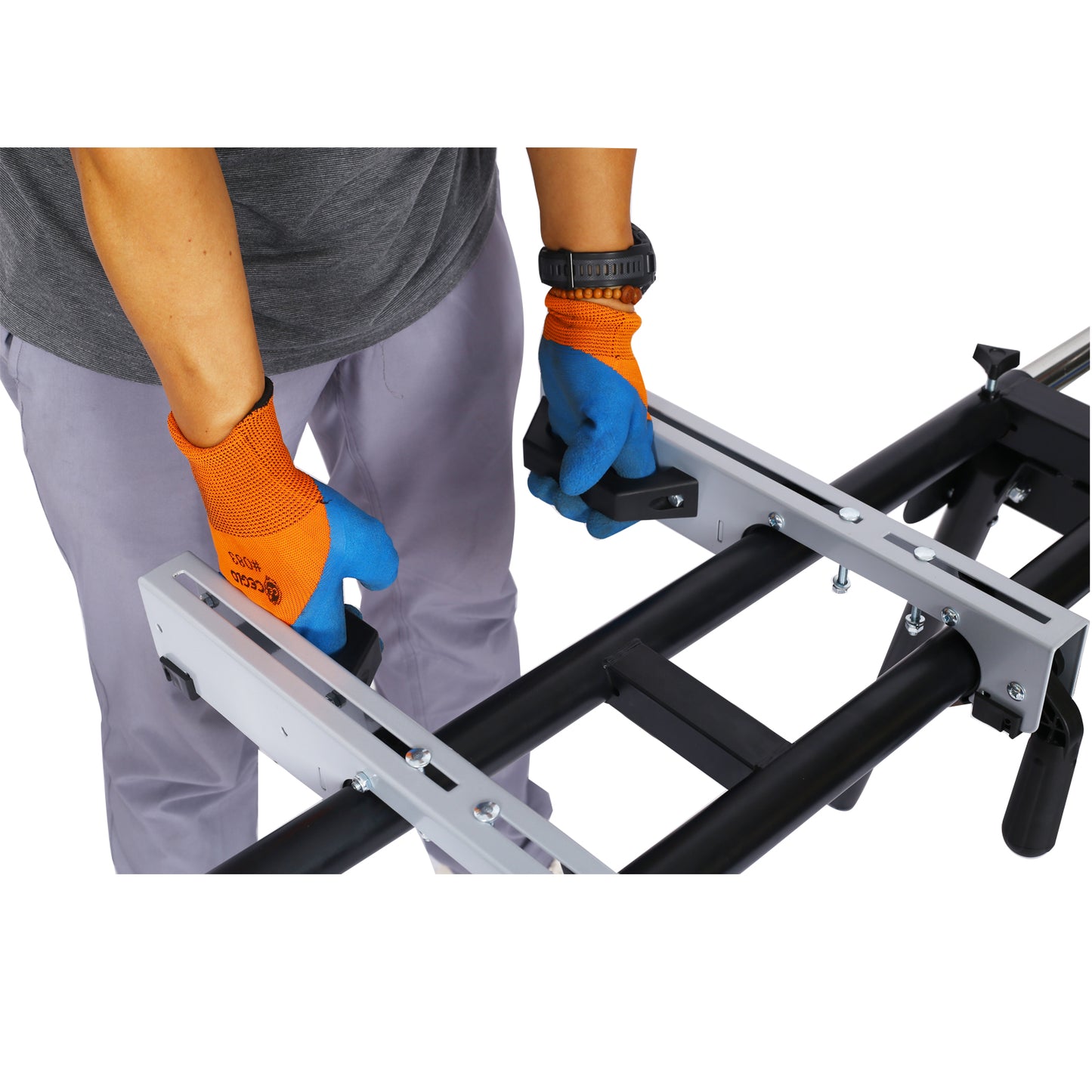 Miter Saw Stand with Quick Release Mounting Brackets,roolers ,stops,compact folding 330lbs