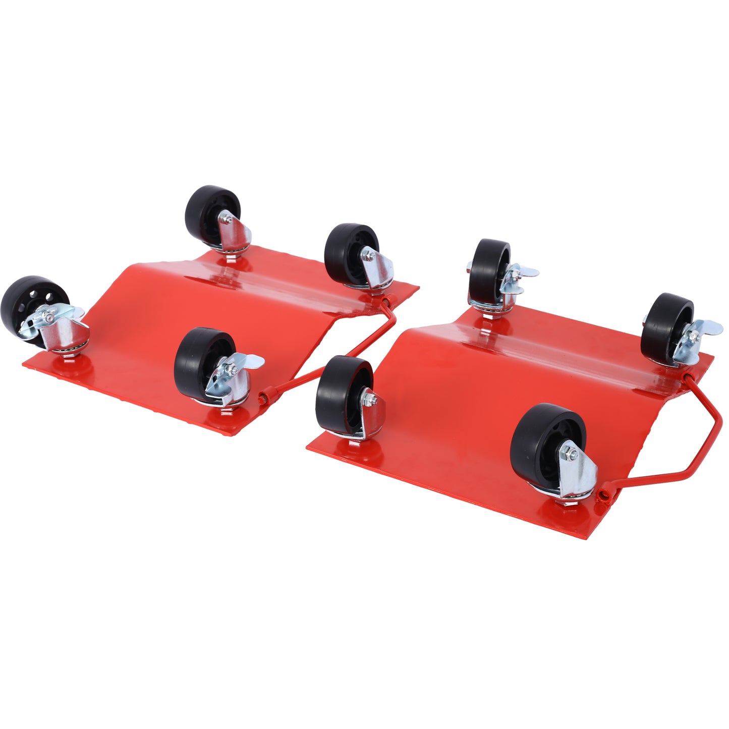 Car Dolly, Heavy Duty Wheel Dolly,4 Tire Wheel Dolly Car Stakes 6000lbs Capacity,RED