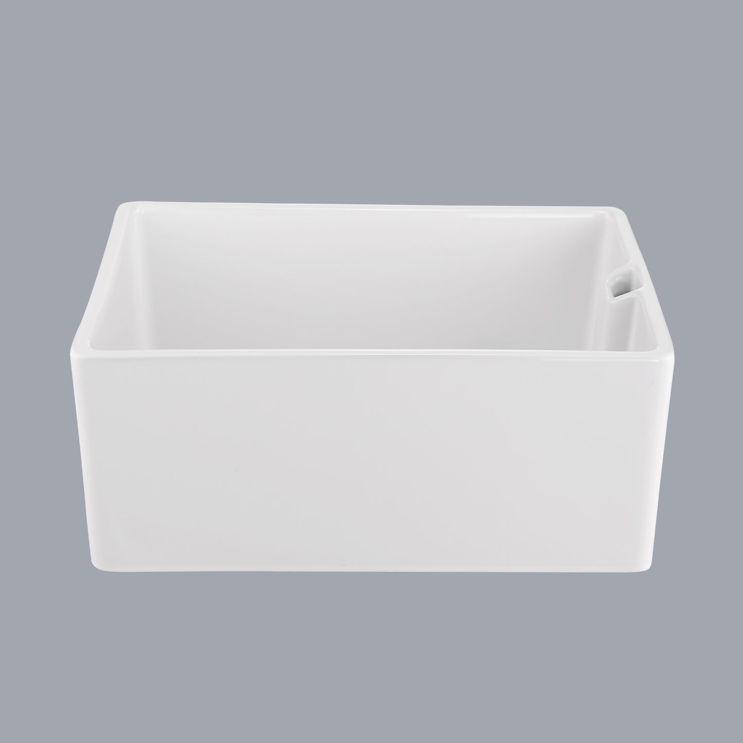 23.6" L X 18" W White Ceramic Single Bowl Kitchen Sink
