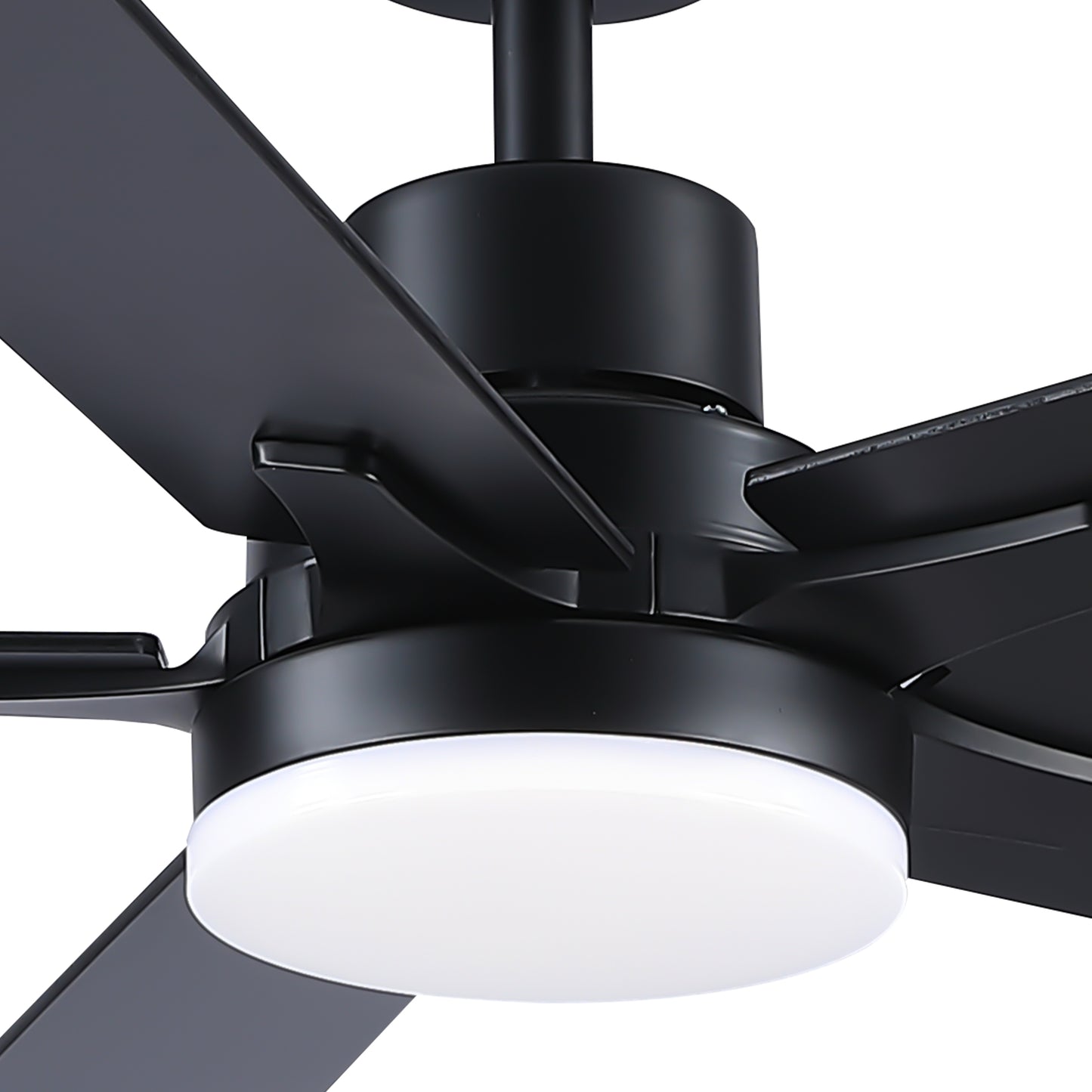 52" Black Lowe Profile Ceiling Fan with Light
