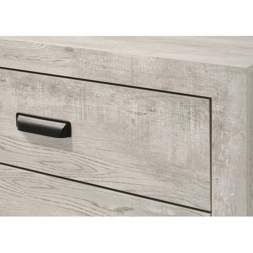 Whitewashed Wood 2-Drawer Transitional Nightstand, 21.6inch¡Á16.4inch¡Á23.6inchH