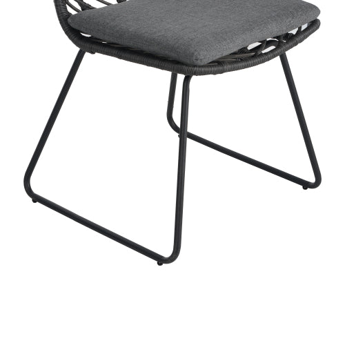 DEJA CHAIR,2PCS with 2 Cushions,Gray