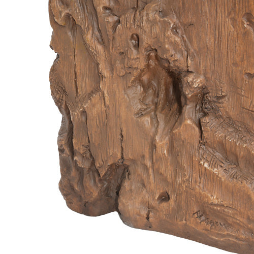 Amira Outdoor And Indoor Stump Shape MGO Side Table, Brown Finish