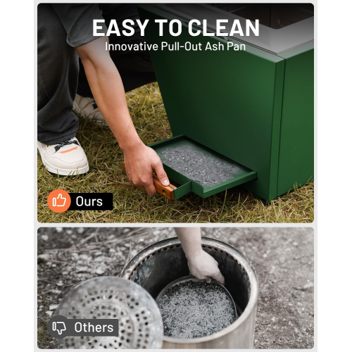 Cyberpit One 20 inch Smokeless Fire Pit, w/Pull-Out Ash Pan