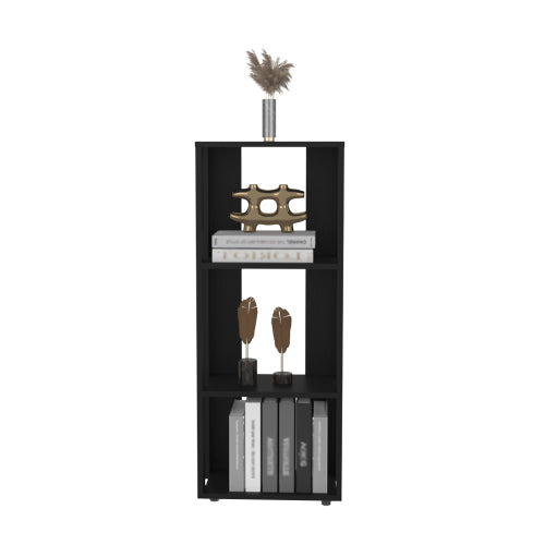 Eco 39inch Tall Four-Tier Bookcase Storage Cabinet, Black