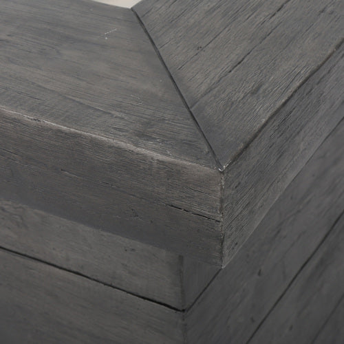 ANCHORAGE 32'' WOOD SQUARE MGO FIRE PIT GREY - 40,000 BTU