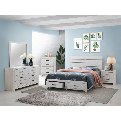 Coastal White 2-Drawer Nightstand