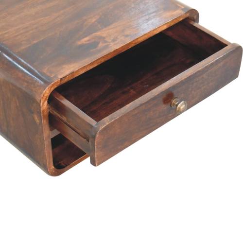 California Walnut Wall-Mounted Nightstand