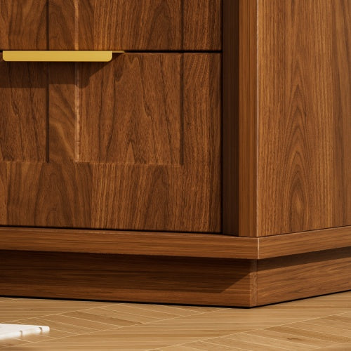 Walnut 2-Pack Nightstands with Charging Station