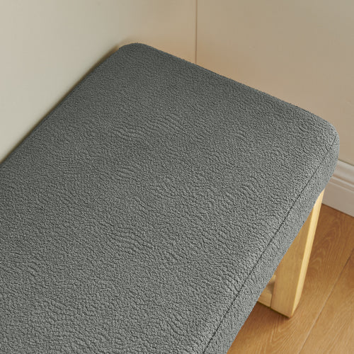 Shoe-changing bench, a shoe-changing bench with a wooden frame and a soft cushioned seat, can be placed freely and is suitable for small spaces without taking up much space -Dark Gray