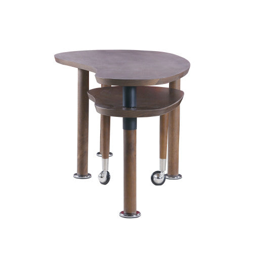Rotating Coffee Table Walnut Veneer Nesting Lift Top Solid Wood Living Room Center Table