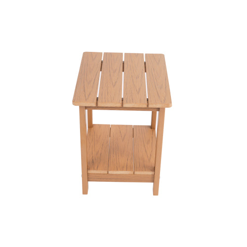 Wood-grain imitation wood side table, simple yet with a touch of texture. A small tabletop for outdoor picnics.