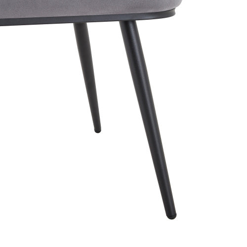 2 Pack Grey Bubble Pebble Tufted Dining Chairs, Velvet Accent Chairs with Matte Black Metal Legs