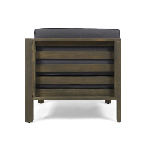 OANA 3-Piece LOVE SEAT SET WITH COFFEE TABLE, DARK GREY