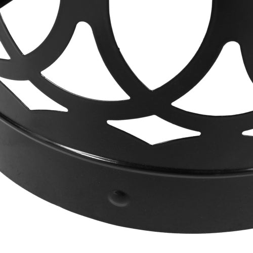 Outdoor Delight Powder-coated Iron End Table, Set of 2, Black