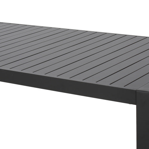 Outdoor Aluminum Dining Table, Black
