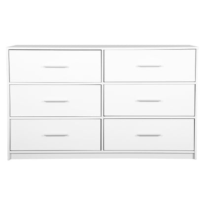 6-Drawer Dresser with Large Fabric Drawers, White