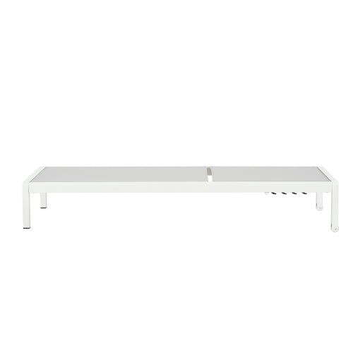 Outdoor Chaise Lounge Chair Set of 2, Aluminum Adjustable Outside Chair for Pool Patio Beach Yard