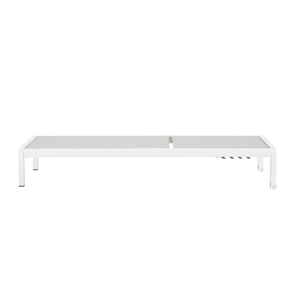 Outdoor Chaise Lounge Chair Set of 2, Aluminum Adjustable Outside Chair for Pool Patio Beach Yard