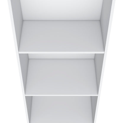 47inch  3-Shelf Bookcase, White Engineered Wood Storage Shelf