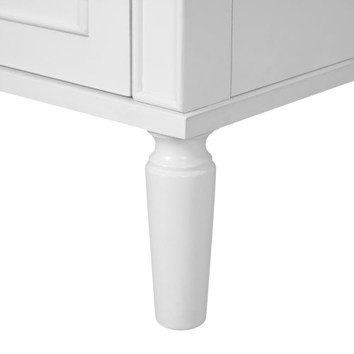 30" Bathroom Vanity with Ceramic Sink, Soft-Close Door with Built-in Shelf, Deep Drawer, Standard Drawer, Long Divider Drawer, Ample Storage Cabinet for Bathroom, Modern & Functional Design