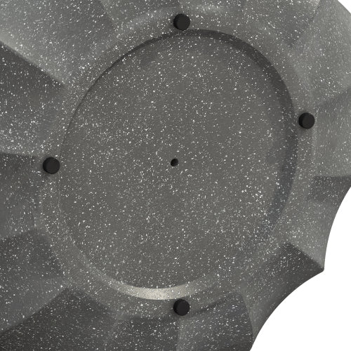 35.43" Modern Outdoor and Indoor Waterproof Coffee Table, Durable MgO Cement Design, Suitable for Terraces, Gardens, Backyards and Living Rooms ( Grey)