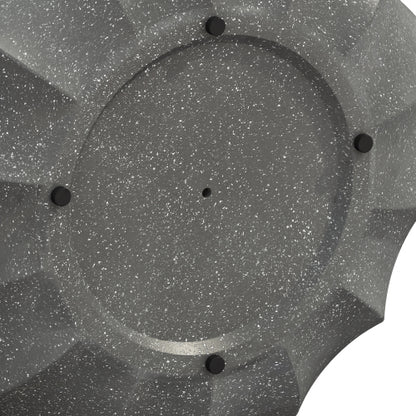 35.43" Modern Outdoor and Indoor Waterproof Coffee Table, Durable MgO Cement Design, Suitable for Terraces, Gardens, Backyards and Living Rooms ( Grey)