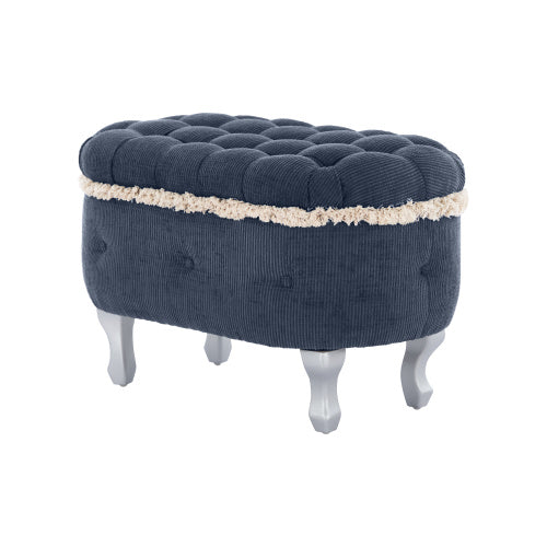 29.5'' Storage Ottoman Bench Tufted Upholstered End of Bed Bench with Fringe