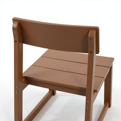 2-Pack Brown HDPE outdoor & garden backres Modernist Designt chairs