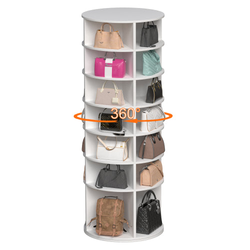 7 Tier 360 Degree Rotating Shoe Rack Tower Large Capacity Free Standing Shoe Organizer