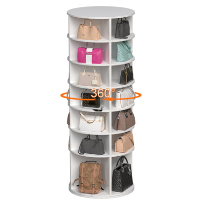 7 Tier 360 Degree Rotating Shoe Rack Tower Large Capacity Free Standing Shoe Organizer