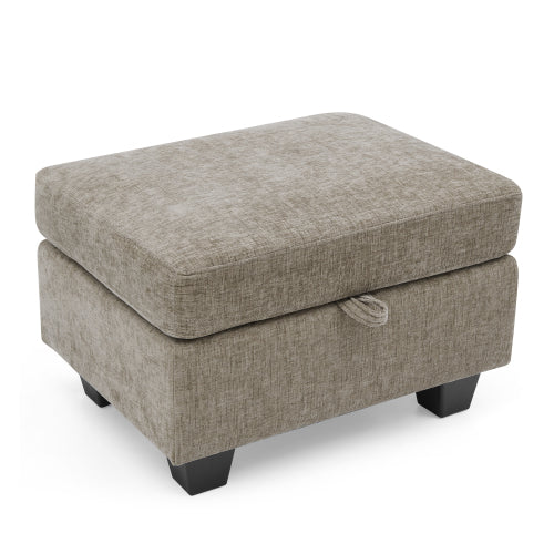 Brown Manual Recliner Single Sofa,USB Port,Cup Holders,Storage Ottoman