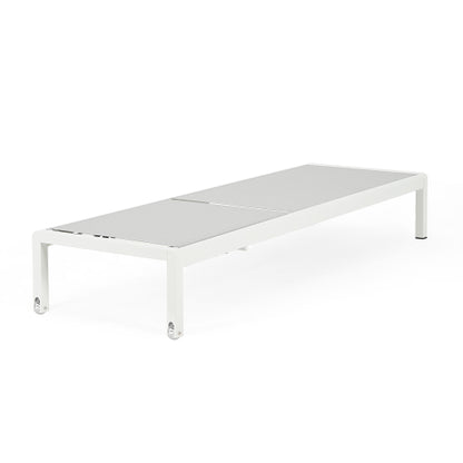 Outdoor Chaise Lounge Chair Set of 2, Aluminum Adjustable Outside Chair for Pool Patio Beach Yard