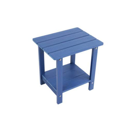 A wooden-textured imitation wood side table, simple yet with a rich texture. It comes with a small tabletop and is perfect for outdoor picnics. Dark blue