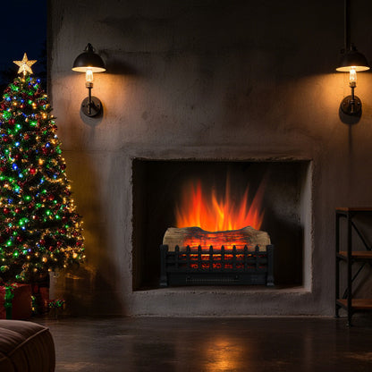 20 inch Electric Fireplace 3D Log set insert, Free Standing Fireplace Heater for Indoor