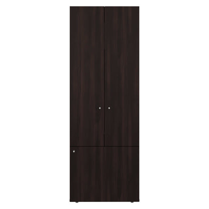 Armoire, 3 Doors, 3 Shelves, Walnut / Black Wengue