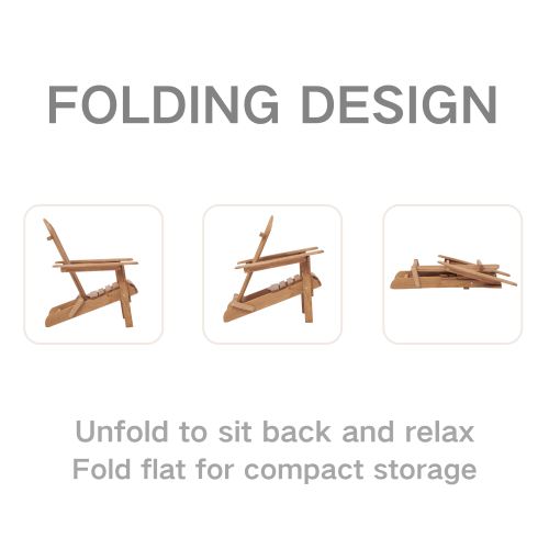 Outdoor Wooden Folding Chair Set of 2 with Pre-Assembled BackRest, Wood Patio Chair for Garden Backyard Porch Pool Deck Firepit