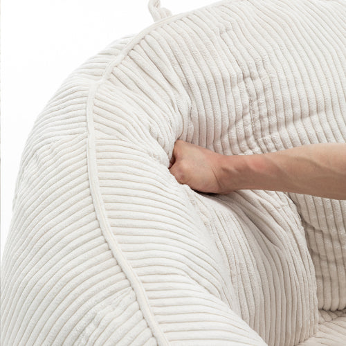 Corduroy Giant Adult BeanBag Sofa Chair with Armrests,Filler Included