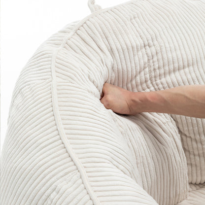 Corduroy Giant Adult BeanBag Sofa Chair with Armrests,Filler Included