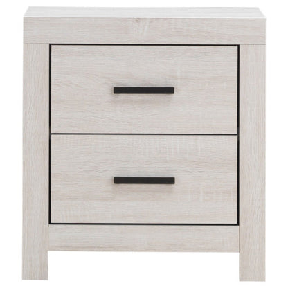 Coastal White 2-Drawer Nightstand