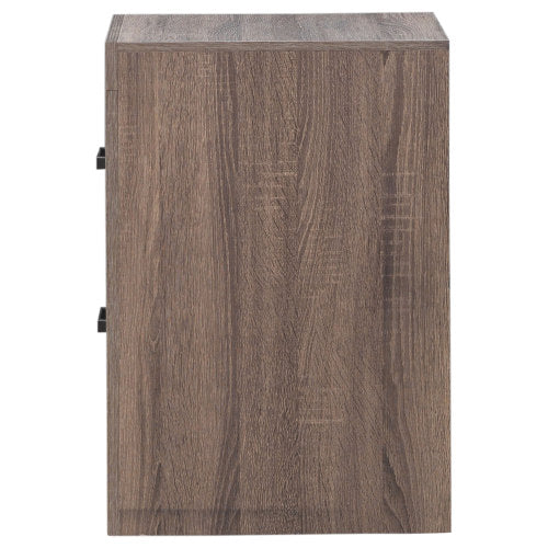 Barrel Oak 2-Drawer Nightstand