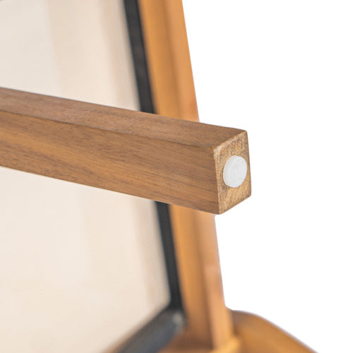 BELFAST DINING CHAIR,Set of 2,Teak Frame+ Beige Textile