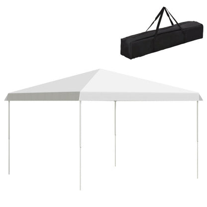 Outsunny 13' x 13' Pop Up Canopy Tent, Instant Sun Shelter, Tents for Parties, Height Adjustable, with Wheeled Carry Bag for Outdoor, Garden, Patio, Parties, White