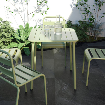 Sera square table (green) outdoor courtyard table villa open air dining table waterproof table retro American modern simple balcony table coffee table