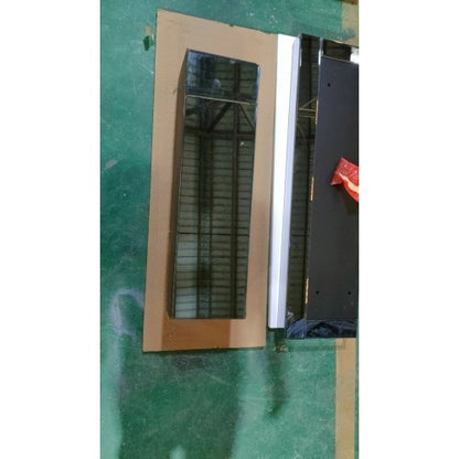 10 inches wide X 10 inches deep X 32 inches high English inch acrylic diamond mirror wall furnace frame with two side pillars, independent fireplace frame with built-in filling material: acrylic high