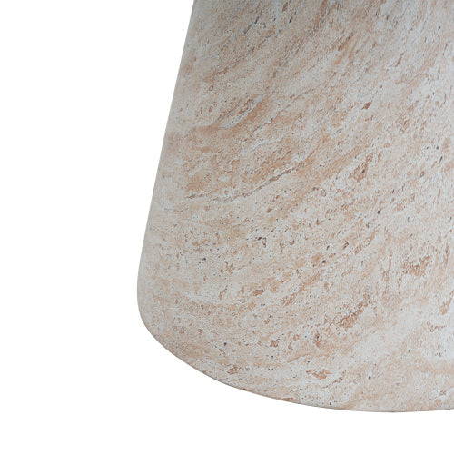 Outdoor/Indoor Lightweight Concrete Side Table,Travertine Finish