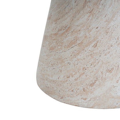 Outdoor/Indoor Lightweight Concrete Side Table,Travertine Finish