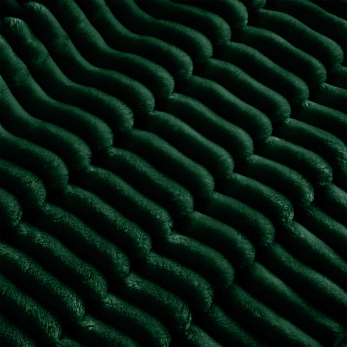 Green Corduroy Ottoman with Deep Cushioned Seat Design