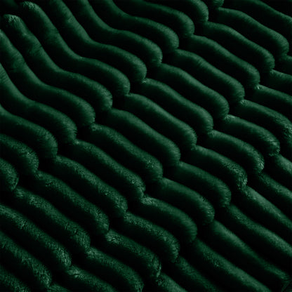 Green Corduroy Ottoman with Deep Cushioned Seat Design