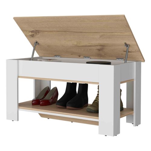 Bench, Liftable Top And Lower Panel